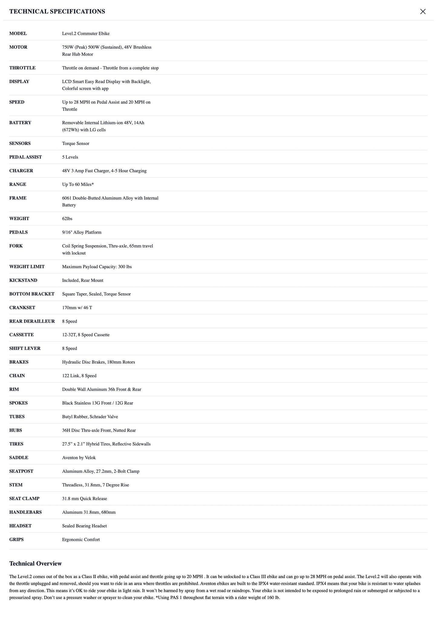 Level.2 Commuter Step Over Ebike